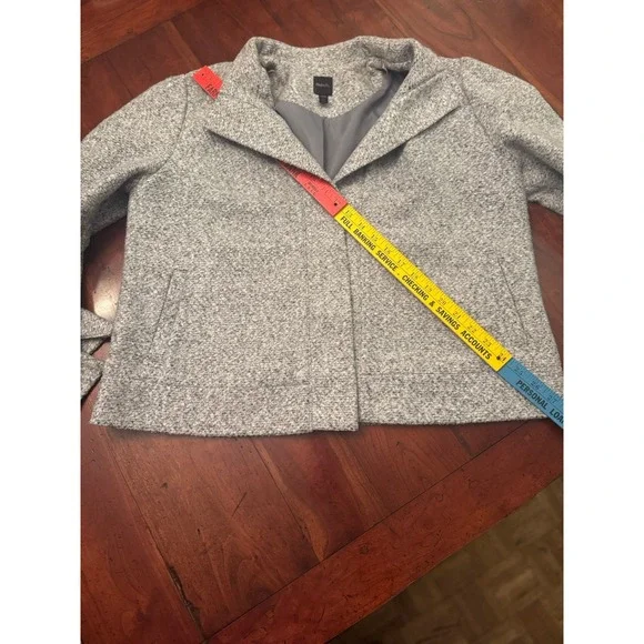 Rafaella Gray Tweed‎ Women's Coat Size Large Petite - Picture 5 of 6